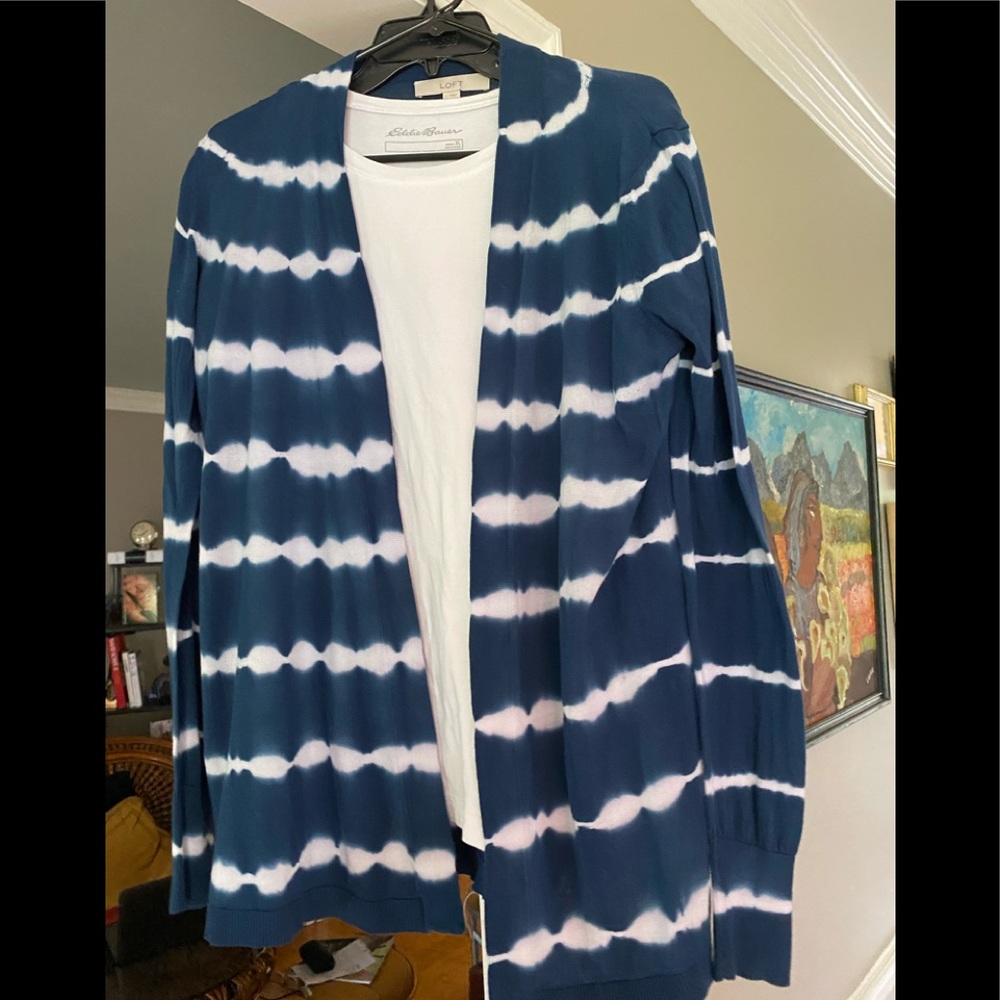 Cool tie-dye Loft cardigan